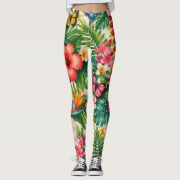Tropisch Vlinderpatroon Leggings