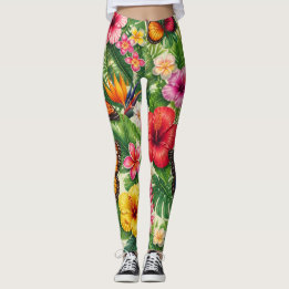 Tropisch Vlinderpatroon Leggings