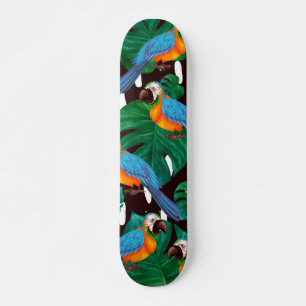 Tropisch vogelpatroon skateboard