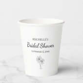 Tropisch Vrijgezellenfeest Eenvoudige Elegante Pal Papieren Bekers (Voorkant)