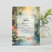 Tropisch Vrijgezellenfeest Kaart (Staand voorkant)