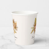 Tropisch  Vrijgezellenfeest met bloemen Papieren Bekers (Rechts)