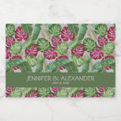 Tropisch Vrijgezellenfeest Mini Sparkling Wijnetiket (Enkel label)