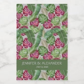 Tropisch Vrijgezellenfeest Mini Wijn Etiket (Enkel label)