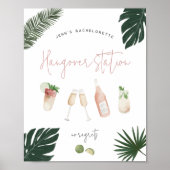 Tropisch Vrijgezellenfeest Uitdrogingsstation Bord Poster (Voorkant)