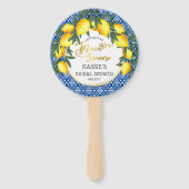 Tropisch Vrijgezellenfeest van de Lemons Main Sque Handwaaier (Voorkant)