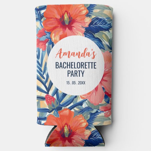 Tropisch vrijgezellenfeestje Zomer Bloemen Patroon (Voorkant)