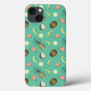Tropisch vruchtendatroon iPhone 13 hoesje