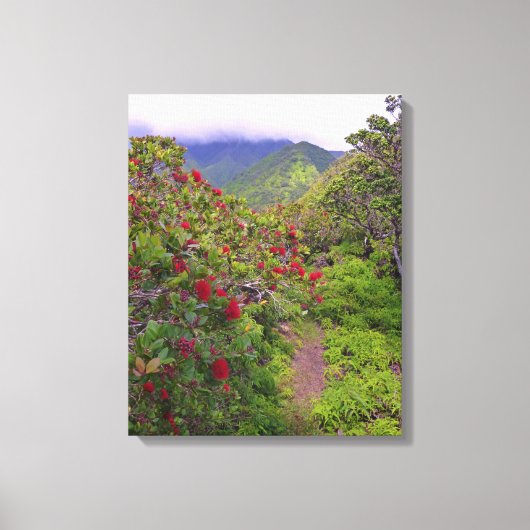 Tropisch wandelspoor canvas afdruk (Voorkant)