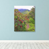 Tropisch wandelspoor canvas afdruk (Insitu (Houten vloer))
