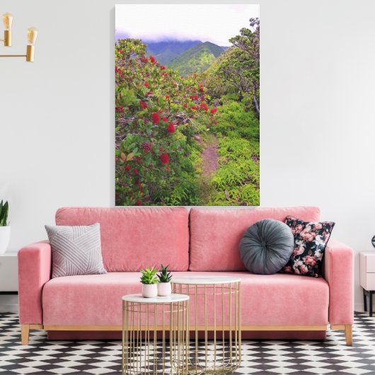 Tropisch wandelspoor canvas afdruk (Insitu (Woonkamer))