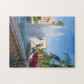 Tropisch waterfontein legpuzzel (Horizontaal)