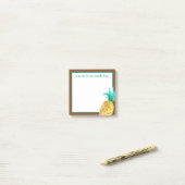 Tropisch | Waterverf ananas Post-it® Notes (Op bureau)