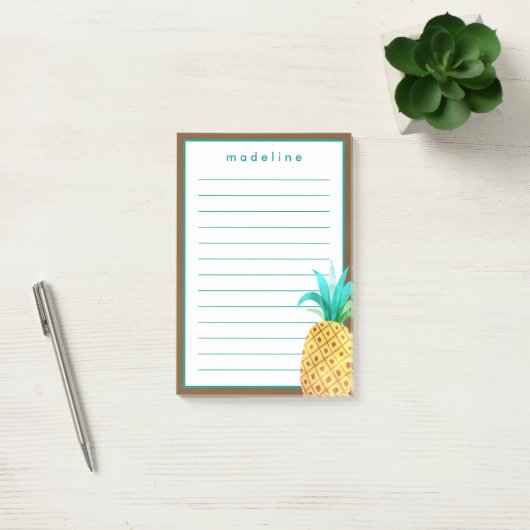 Tropisch | Waterverf ananas Post-it® Notes (Kantoor)