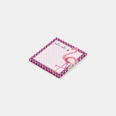 Tropisch | Waterverf Flamingo Polka Dots Post-it® Notes (Schuin)
