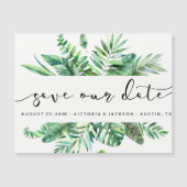 Tropisch waterverf gebladerte bewaar onze datum V1 (Voorkant)