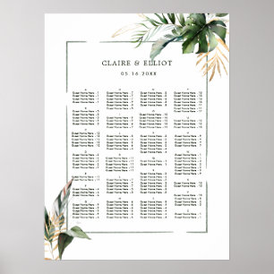 Tropisch weddenschap met ALPHABETISCHE ORDE Poster
