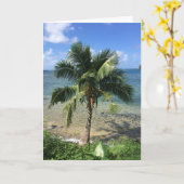 tropisch wenskaart kaart (Gele Bloem)