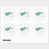 Tropisch White Pumpkin Return-adres Ronde Sticker (Vel)