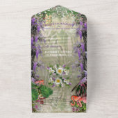 Tropisch Wisteria Paradise bij het Gouden Paleis All In One Uitnodiging (Buitenkant)