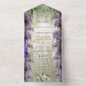 Tropisch Wisteria Paradise bij het Gouden Paleis All In One Uitnodiging (Binnen)