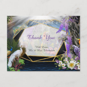 Tropisch Wisteria Paradise bij het Gouden Paleis Briefkaart