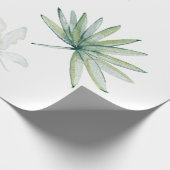 Tropisch wit cadeaupapier (Hoek)