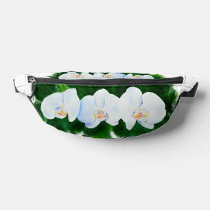 Tropisch wit groen waterverf orchidee schilderij heuptasje