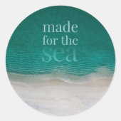 Tropisch wit zandstrand ronde sticker (Voorkant)