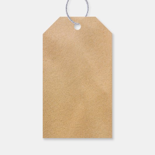 Tropisch Wreath Sandy Beach Weddenschap Bedankt Cadeaulabel (Achterkant)