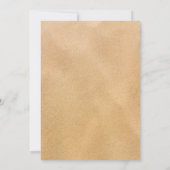 Tropisch Wreath Sandy Beach Wedding Kaart (Achterkant)