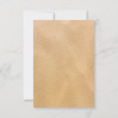 Tropisch Wreath Sandy Beach Wedding RSVP Kaartje (Achterkant)