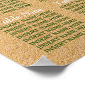 Tropisch Wreath Sandy Beach Wedding Seding Chart Poster (Hoek)