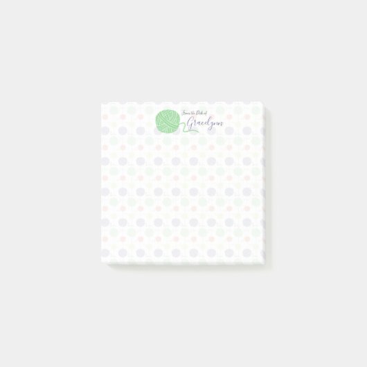 Tropisch Yarn Ball String Pattern Post-it® Notes (Voorkant)