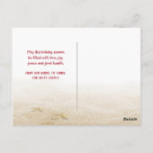 Tropisch zand Man met palmboom Briefkaart (Achterkant)