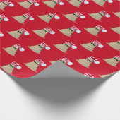 Tropisch zand Man op rood Cadeaupapier (Hoek)