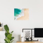 Tropisch zandstrand - Waves - Uitzicht fotografere Poster (Thuiskantoor)