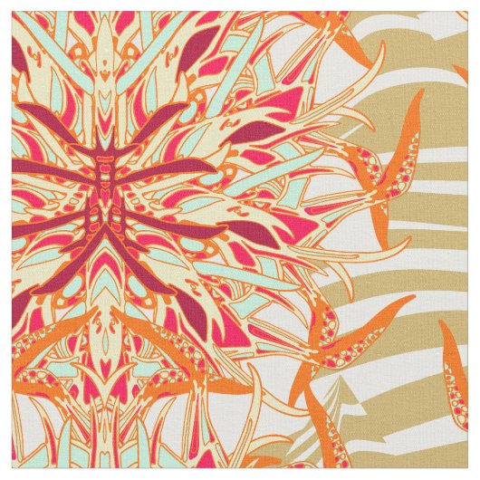 Tropisch Zebra Stof (Close Up)