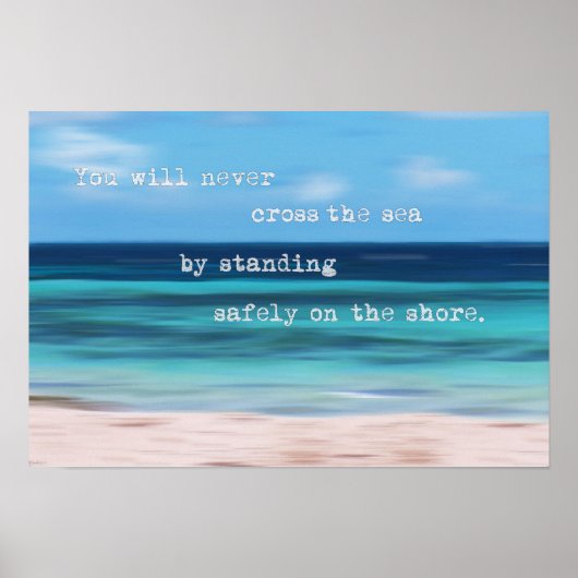 Tropisch Zee Abstract Motivatie Poster (Voorkant)