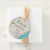 Tropisch zee en zeester strand Dank je bruiloft Bedankjes Labels (In situ)