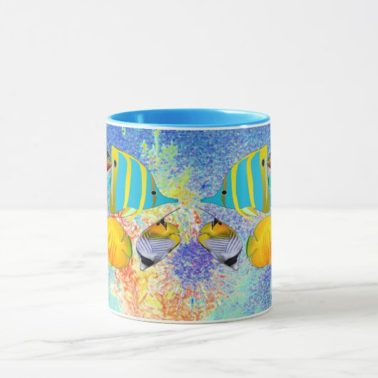 Tropisch Zee Kleurrijk viskoraalrif Blauwe Oceaan Mok (Midden)