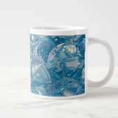 Tropisch Zee Patroon Extra Grote Beker (Rechts)