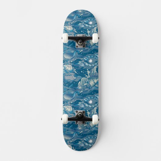 Tropisch Zee Patroon Skateboard (Voorkant)