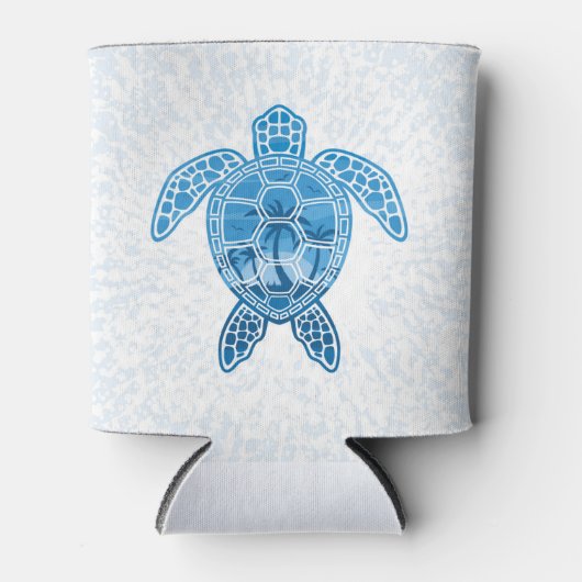 Tropisch Zee schildpad design in Blue Blikjeskoeler (Voorkant)