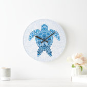 Tropisch Zee schildpad design in Blue Grote Klok (Huis)