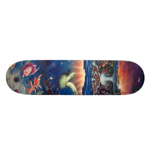 Tropisch Zee schildpad Skateboard