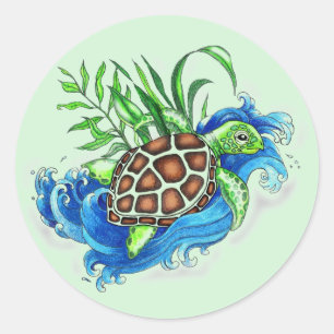 Tropisch Zee Schildpadden Sticker