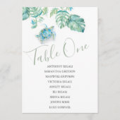 Tropisch Zee Turtle Wedding Seding Chart Kaart (Voorkant)