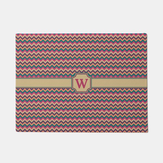 Tropisch Zigzag Doormat Deurmat (Voorkant)