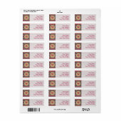 Tropisch Zigzag Return Address Label (Full Sheet)